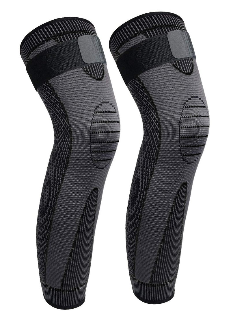 Generic Full Leg Sleeves Long Compression Leg Sleeve Knee Sleeves Protect Leg, for Man Women Basketball, Arthritis Cycling Sport Football, Reduce Varicose Veins and Swelling of Legs，XL  - Image 1
