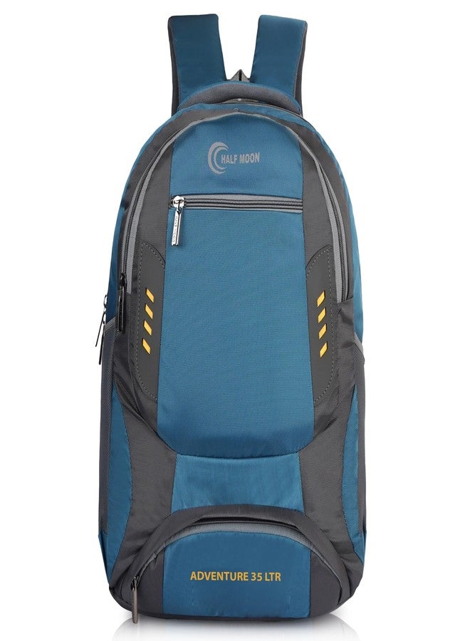 Half Moon New Generation 35L School Bag for Boys Girls | Backpack For Men Or Backpacks For Women | Water Resistant | 5 Zips Stylish And Trendy College Bag For Men & Women (Sea Green) - Image 1