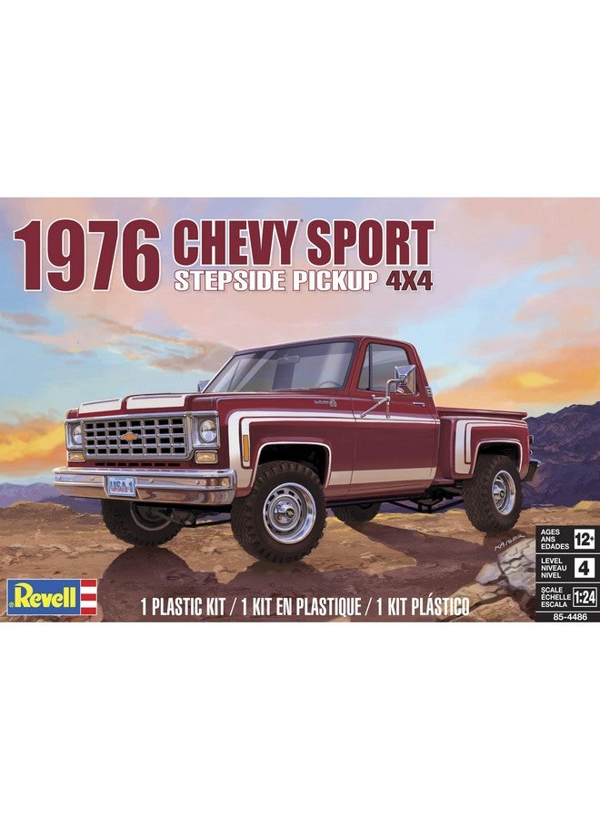 Revell Level 4 Model Kit 1976 Chevrolet Sports Stepside 4x4 Pickup Truck 1/24 Scale Model by Revell - Image 3