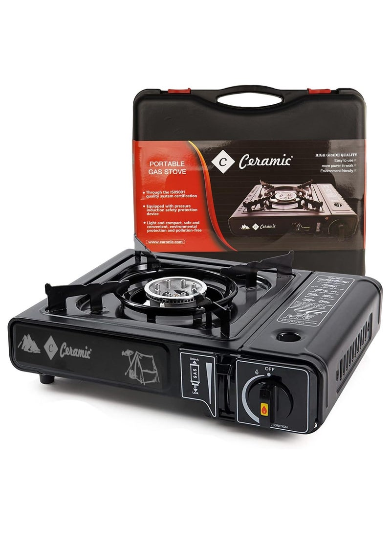 بي جي إم , موقد غاز محمول للتخييم وحقيبة الظهر موقد غاز مع حقيبة حمل BGS168 موقد واحد - Image 1