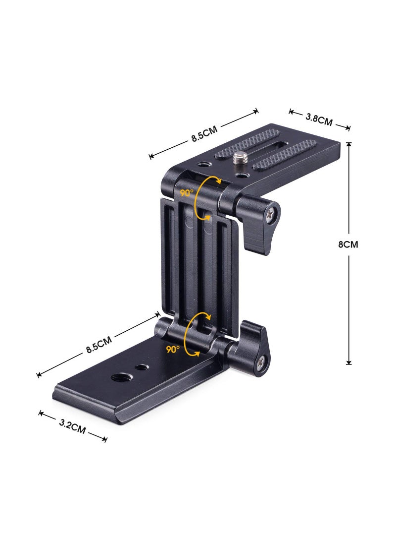 Universal Flex Tilt Head Z Mount Bracket, Tripod Head Quick Release Plate Mounting for Monopod Slider Rail Cage Rig Stabilizer Gimbal for DSLR Camera for Canon, for Nikon, for Sony, for Panasonic - Image 3
