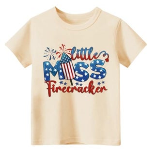 Boys Girls 4th of July Shirt American Flag T-Shirt Patriotic Independence Day Memorial Day Tops 2-7 Years