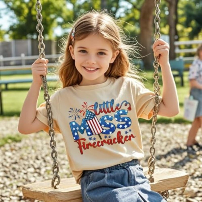 Boys Girls 4th of July Shirt American Flag T-Shirt Patriotic Independence Day Memorial Day Tops 2-7 Years - Image 3