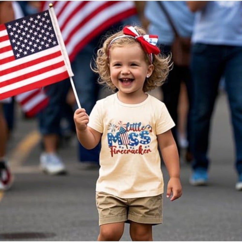 Boys Girls 4th of July Shirt American Flag T-Shirt Patriotic Independence Day Memorial Day Tops 2-7 Years - Image 4