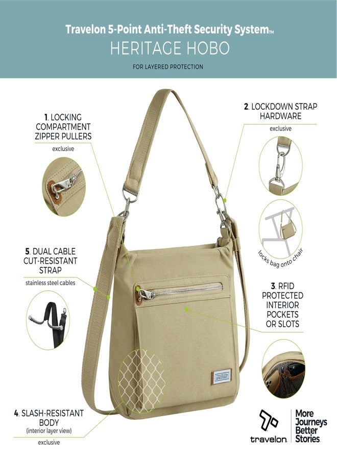 Travelon Heritage Anti-Theft Hobo, Natural - Image 3
