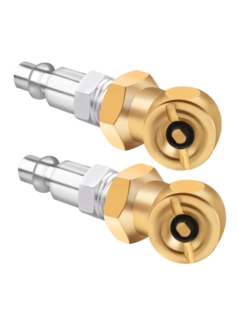 Excefore EXCEFORE 2 Pack Ball Foot Air Chuck with Clip, 1/4'' FNPT Closed Flow Air Chuck Made of Brass for Inflator Gauge Compressor Accessories, with Tape for Inflator Gauge Compressor Accessories  - Image 1