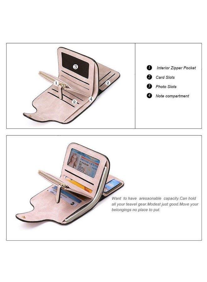 Elios Compact Soft PU Leather Ladies Small Pocket Wallet RFID Blocking | Credit Card Holder |Organizer |Purse |Wallet for Women and Girls with 6 Card Slots (Pink) - Image 2