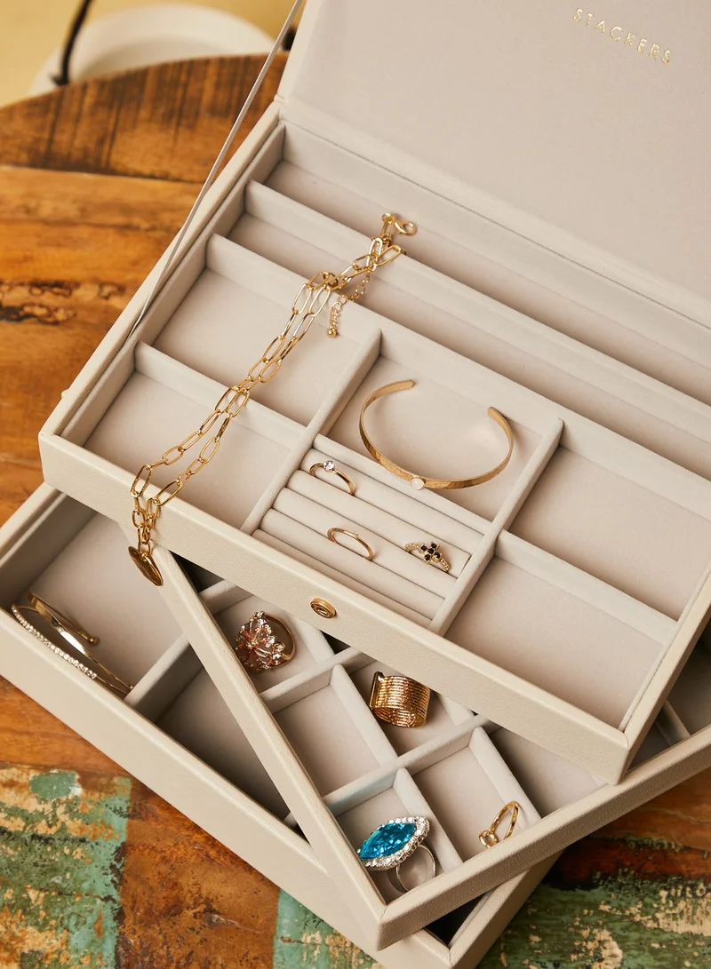 Stackers Oatmeal Set Of 3 Classic Jewellery Box