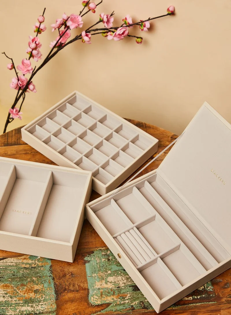 Stackers Oatmeal Set Of 3 Classic Jewellery Box
