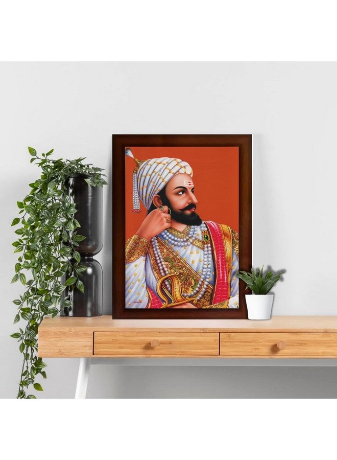 Craft Quest Chhatrapati Shivaji Maharaj photo frame Home Decorative items with synthetic frame (10X13 Inches) (Style 2) - Image 3