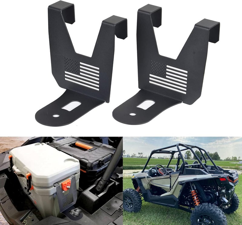 Goldfire 2 PCs USA Flag Cooler Mounting Brackets for Polaris RZR XP Turbo - Image 1
