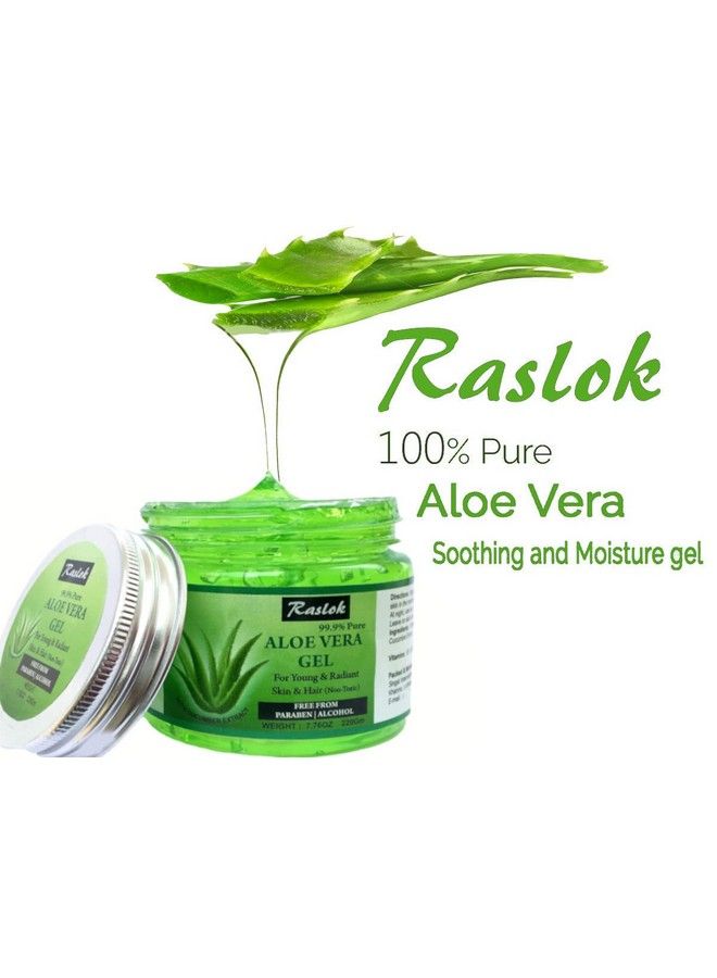 Raslok Aloe Vera Gel Pure Natural Organic Aloe Gel For Moisturizing Face Skin & Hair Care (Cucumber 7.76 Oz) - Image 3