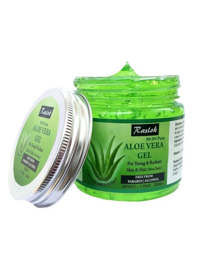 Raslok Aloe Vera Gel Pure Natural Organic Aloe Gel For Moisturizing Face Skin & Hair Care (Cucumber 7.76 Oz) - Image 5