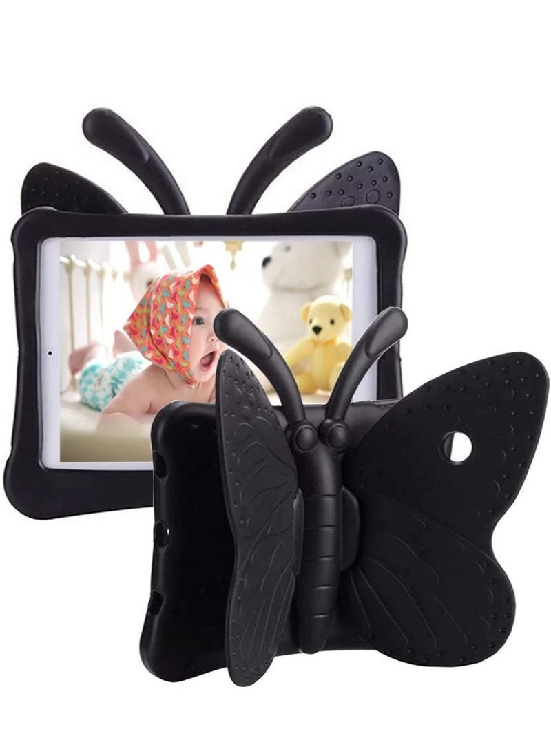 iPad 6th Generation Case for Kids, iPad 9.7 inch Case, Light Weight Shockproof EVA Foam Protective Tablet Stand Cover Holder for Apple iPad Air/Air 2 iPad 9.7 2017/2018 - Cute Butterfly,Black - Image 1