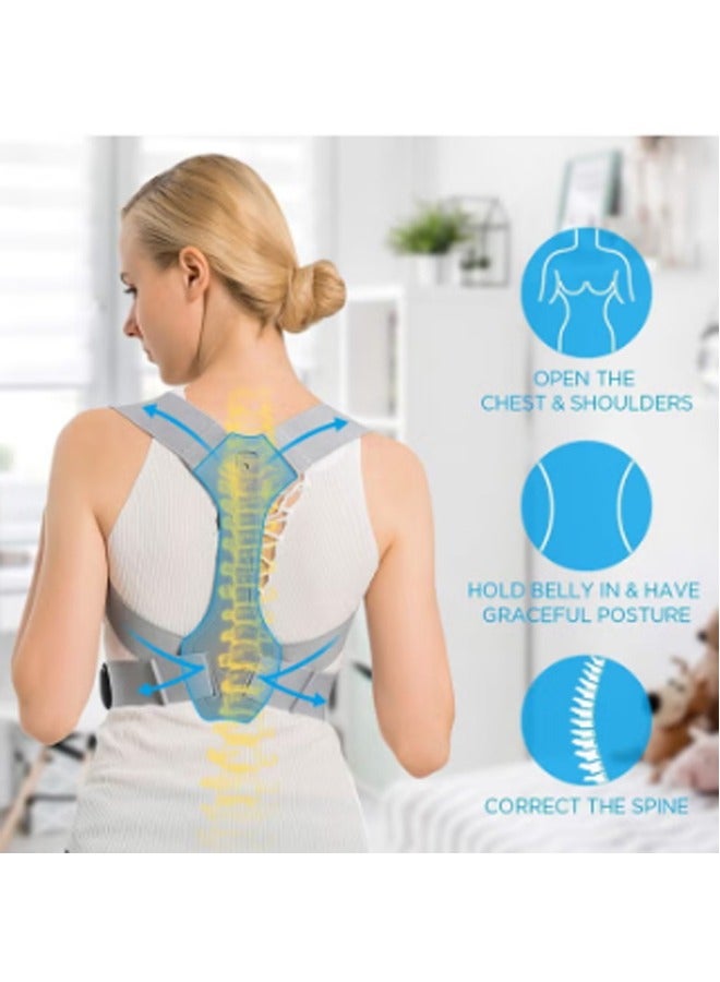 Adjustable Upper Back Brace for Support and Spinal Alignment, Providing Shoulder-Neck-Back Pain Relief Men and Women #L - Image 2