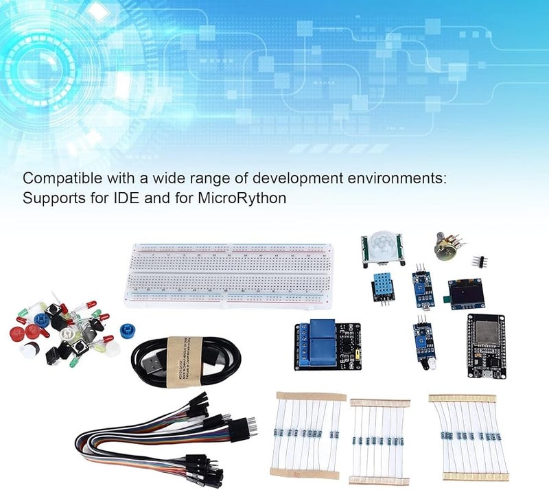Starter Kit with OLED Display Buzzers LEDs for Maker Projects IDE MicroPython - Image 4