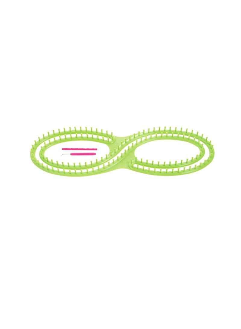Craft All Things You™ Infinity Loom: Plastic Green 25.6 x 8.2 x 1.25 inches - Image 1