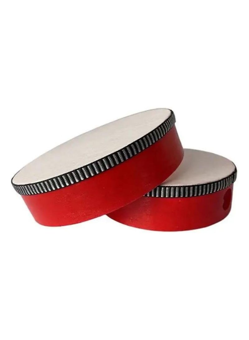 Megarya Headed Tambourine for Adult Wood Tambourine for Kids, Single Tambourine with Stainless Iron Jingles, Educational Percussion Instrument for School Church Party (10 INCH) - Image 5