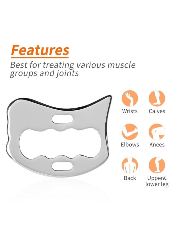 الفولاذ المقاوم للصدأ أدوات غوا شا-أداة تدليك كشط لتعبئة الأنسجة الناعمة,العلاج الطبيعي للظهر والساقين والأذراع - Image 2