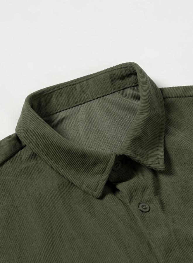 Take Two Men Green Corduroy Shirt and Pants Co-ords - Image 3