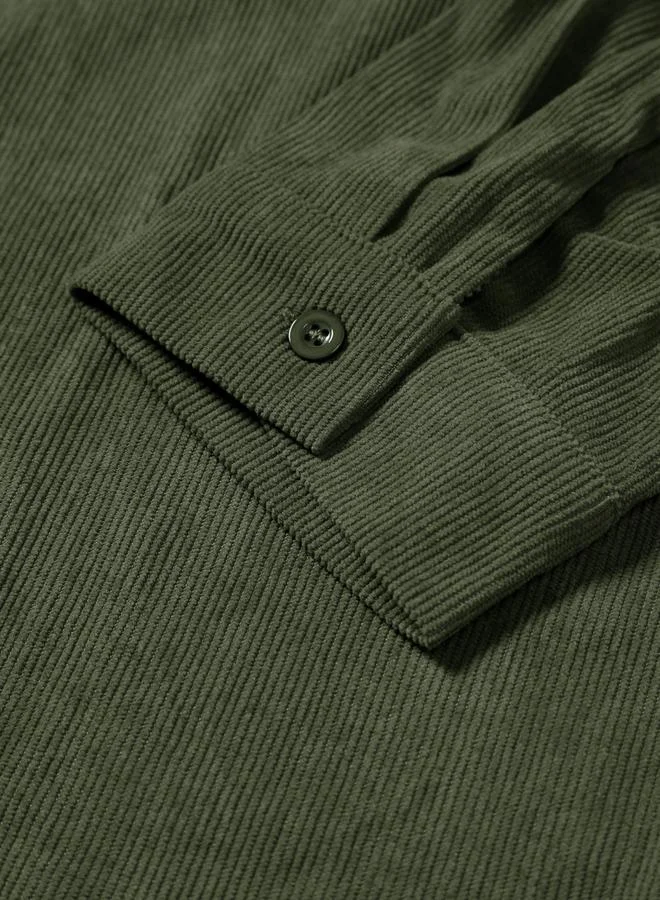 Take Two Take Two Men Green Corduroy Shirt and Pants Co-ords