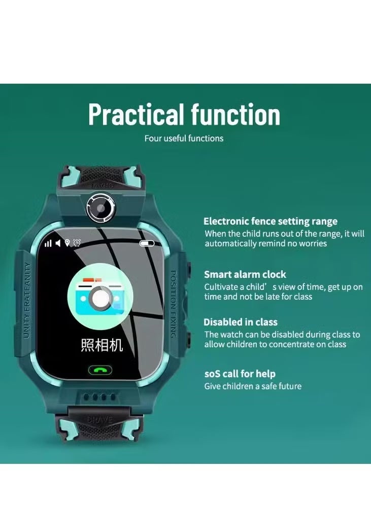 Kid's GPS Smart Waterproof Watch for Kids Green - Image 3