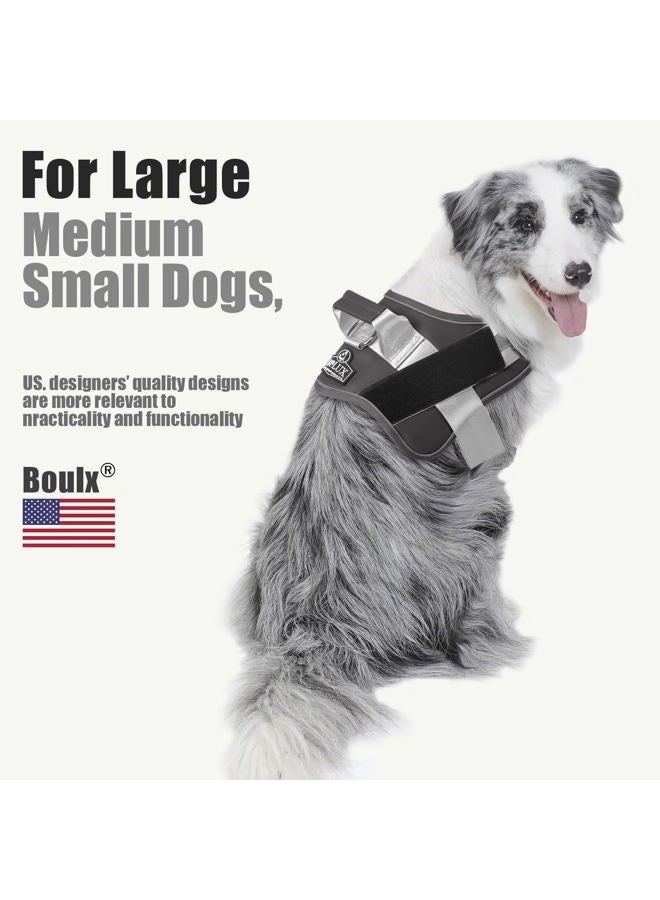 Bolux Dog Harness No Pull Reflective Adjustable Pet Vest with Handle for Outdoor Walking- No More Pulling, Tugging or Choking(Black,S) - Image 5