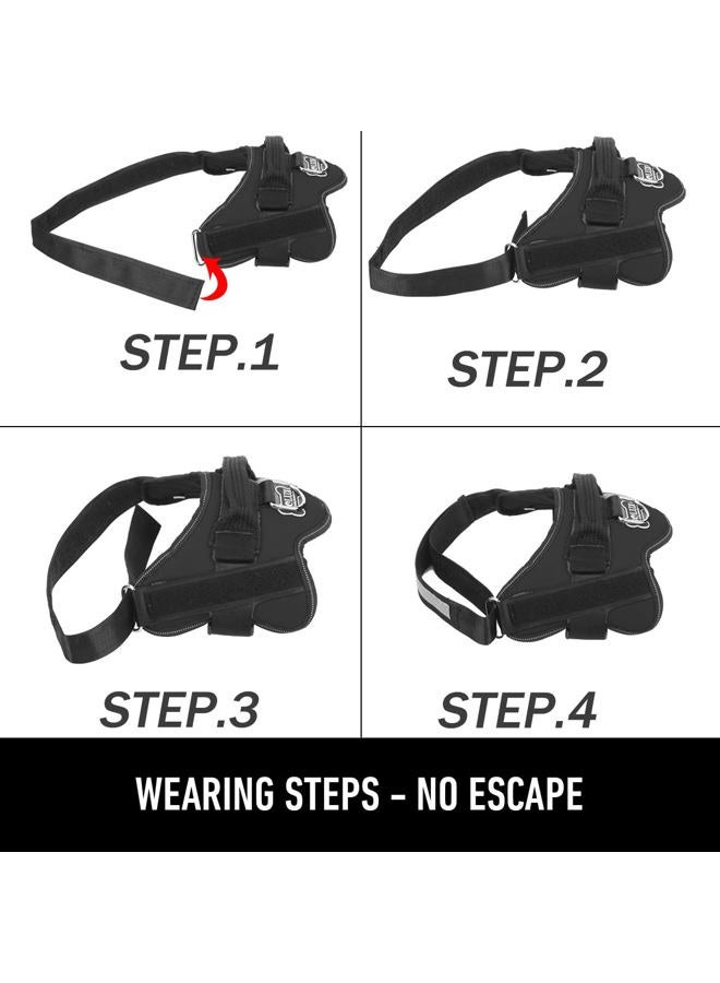 Bolux Dog Harness No Pull Reflective Adjustable Pet Vest with Handle for Outdoor Walking- No More Pulling, Tugging or Choking(Black,S) - Image 3