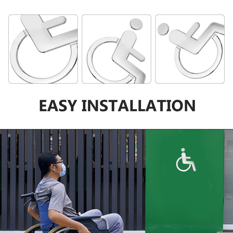 Disabled Toilet Sign ABS Restroom Sign for Disabled People - Image 5