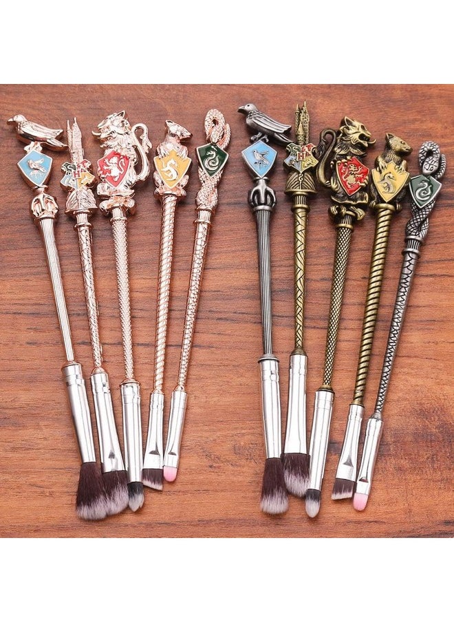 Hamowtux - 【3 Color Options】Metal Makeup Brushes Set Gifts Wizard Wand Makeup Brushes Set For Women Magic Eye Shadow Eyeliner Blending Lip Brushbrushes Holder Pot Not Included - Image 1