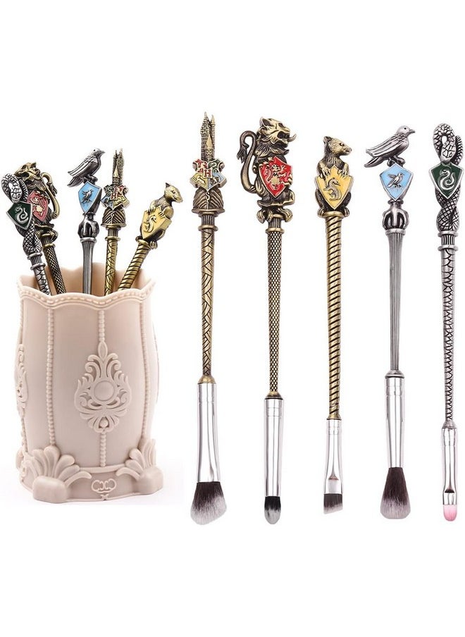 Hamowtux - 【3 Color Options】Metal Makeup Brushes Set Gifts Wizard Wand Makeup Brushes Set For Women Magic Eye Shadow Eyeliner Blending Lip Brushbrushes Holder Pot Not Included - Image 1