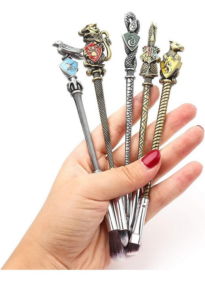 Hamowtux - 【3 Color Options】Metal Makeup Brushes Set Gifts Wizard Wand Makeup Brushes Set For Women Magic Eye Shadow Eyeliner Blending Lip Brushbrushes Holder Pot Not Included - Image 1