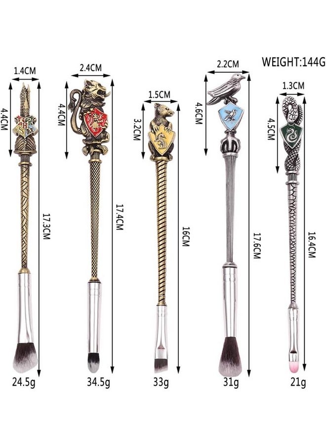 Hamowtux - 【3 Color Options】Metal Makeup Brushes Set Gifts Wizard Wand Makeup Brushes Set For Women Magic Eye Shadow Eyeliner Blending Lip Brushbrushes Holder Pot Not Included - Image 1