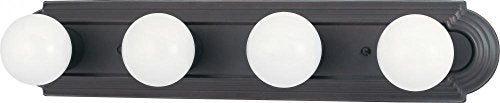 Nuvo 60/1285 Four Light Vanity Strip, Mahogany Bronze, 24-Inch, mahogany bronze / frosted glass, 4lt vanity strip - Image 1
