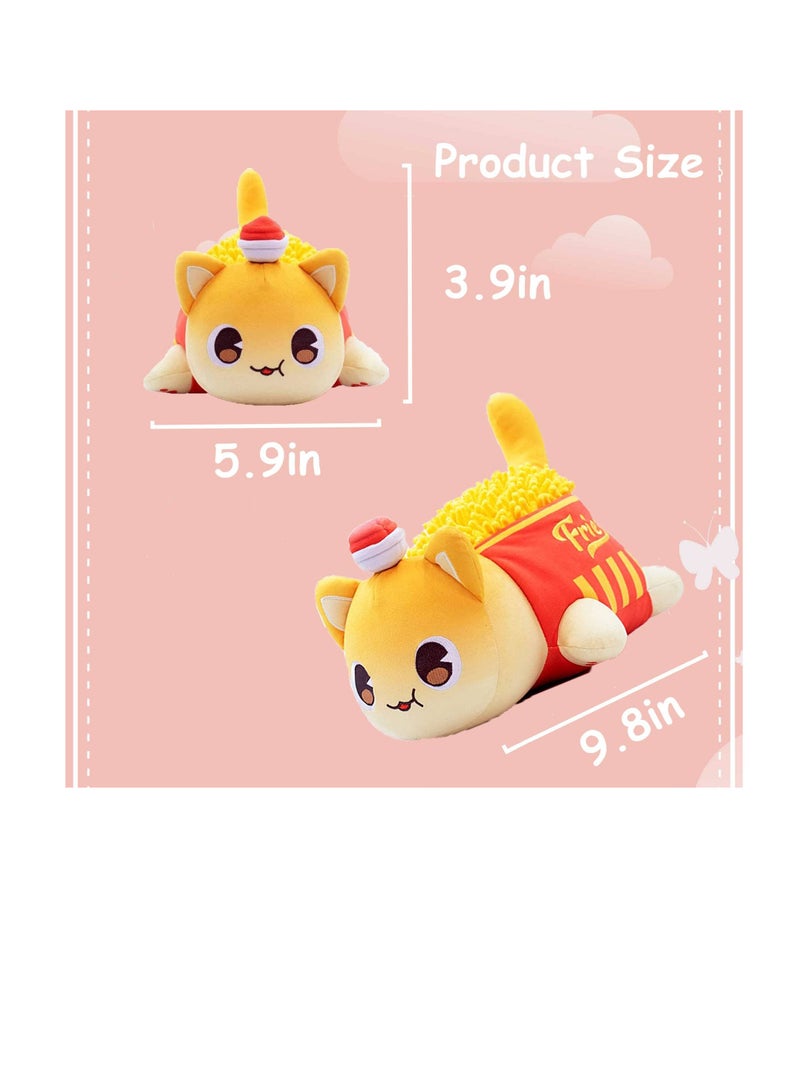 Adorable Cat Plush Toy - Soft Stuffed Animal, Perfect Gift for Kids & Friends, Cute Cartoon Design (French Fries Cat) - Image 3