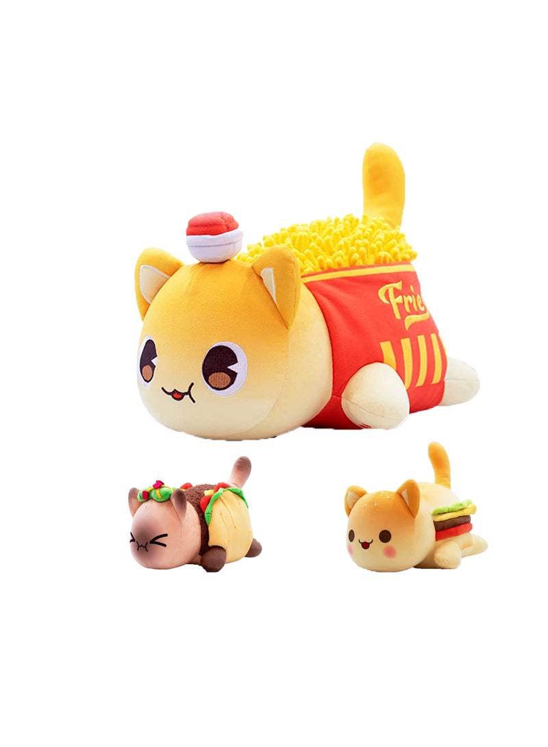 Adorable Cat Plush Toy - Soft Stuffed Animal, Perfect Gift for Kids & Friends, Cute Cartoon Design (French Fries Cat) - Image 2