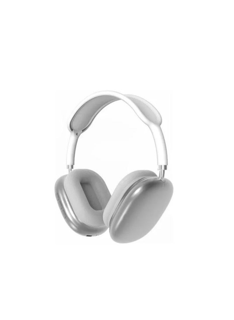 Headphone Wireless P9  With Hidden Mic Silver - Image 1