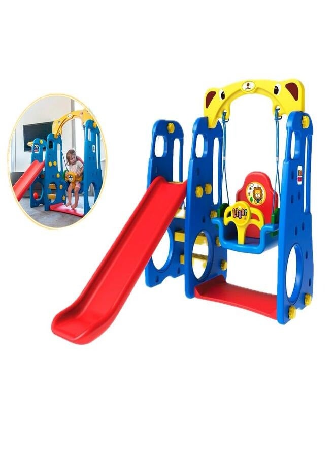4-in-1 Kids Indoor Activity Play Set with Swing and Slide 