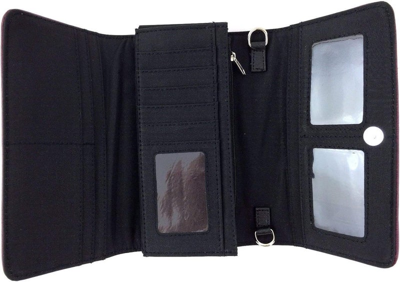 Zelris Store Tribal Native Dream Catcher Feather Concho Embroidered Crossbody Fold Wallet - Image 4