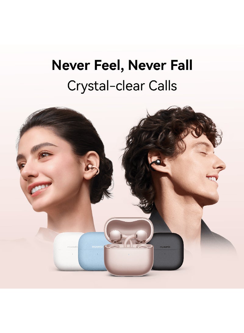 HUAWEI FreeClip 2 Wireless Earphones, Bluetooth Earbuds, Airy C-bridge Design, Adaptive Open-ear Listening, Crystal-clear Calls, 38 Hours Long Battery Life, Compatible with iOS & Android, IP57, Blue - Image 4