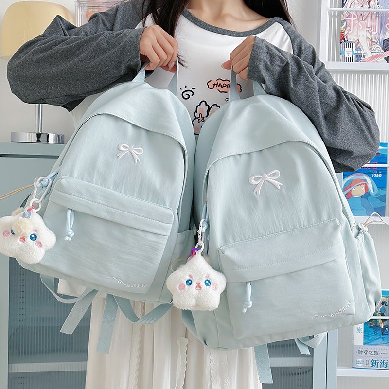 High-Fashion Japanese Style Sweet Candy Color Backpack for Middle and High School Students - Image 2