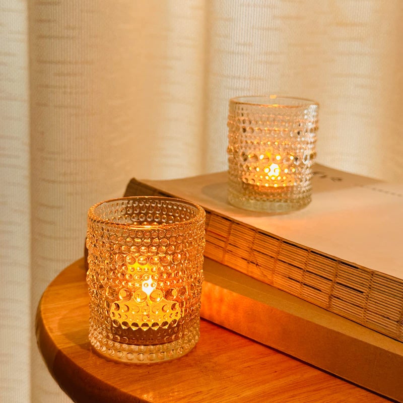 TRIRITE 36 Pcs Clear Votive Candle Holders for Wedding, 2x2.5 Elegant Tealight Candle Holder, Vintage Tea Light Holders for Bridal Shower & Table Centerpieces - Image 3