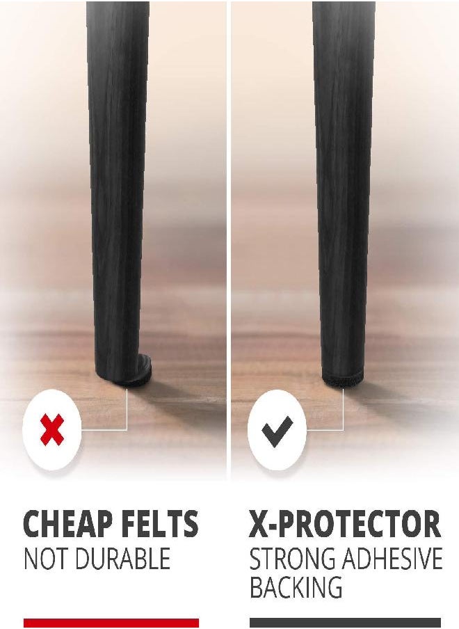X-Protector Felt Furniture Pads 235 PCS X-Protector! Huge Quantity of Black Furniture Pads for Hardwood Floors with Many Big Sizes - Your Ideal Wood Floor Protectors for Furniture. Protect Any Type of Hard Floor!  - Image 3