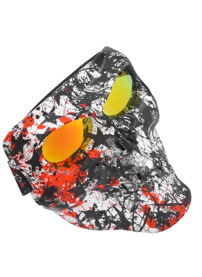 Thoraya - Outdoor Sport Skiing Face Mask Dustproof Windproof Protection Helmet Goggles for Motorcycle Cycling EquipmentRed Black - Image 1