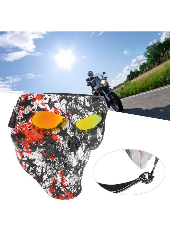 Thoraya - Outdoor Sport Skiing Face Mask Dustproof Windproof Protection Helmet Goggles for Motorcycle Cycling EquipmentRed Black - Image 1