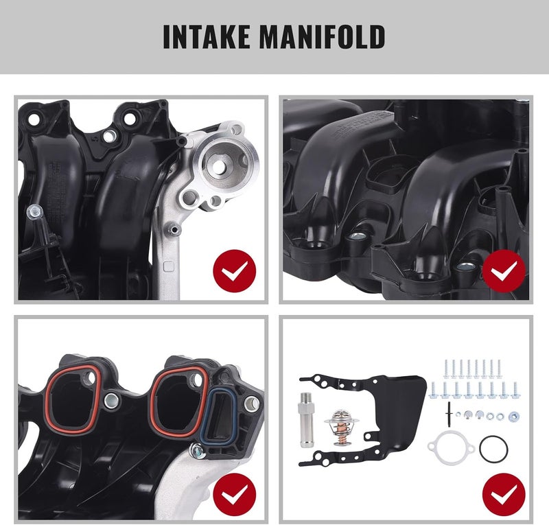 TOPAZ Engine Intake Manifold Assembly with Thermostat & Gasket - Image 2