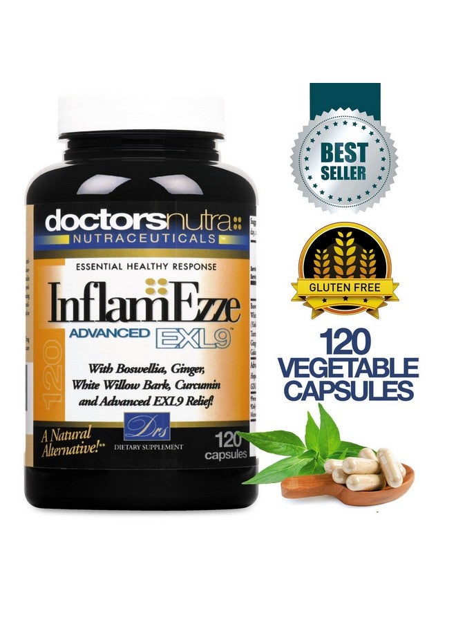 Doctors Nutra Nutraceuticals InflamEzze - Turmeric, Curcumin, Ginger Supplement - Gluten-Free (120 Count) - Image 2