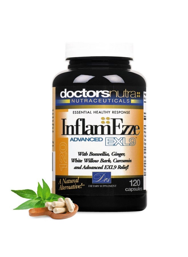 Doctors Nutra Nutraceuticals InflamEzze - Turmeric, Curcumin, Ginger Supplement - Gluten-Free (120 Count) - Image 1