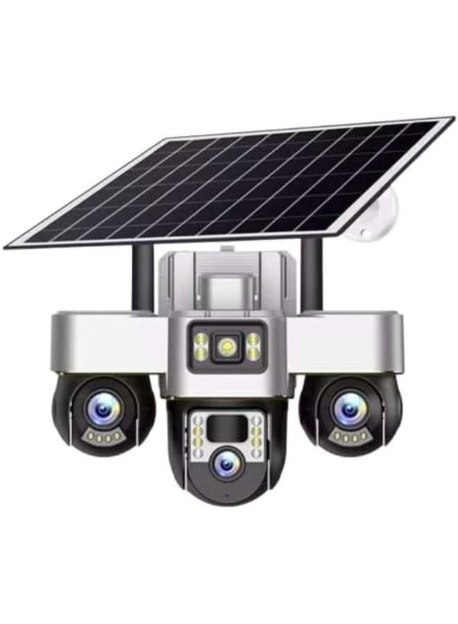ELTRAZONE 4G Solar-Powered Outdoor PTZ Security Camera with 3-Lens System, 360° Rotation, Wireless Monitoring, Motion Alerts, Night Vision, and Mobile App Control for Remote Surveillance - Image 3