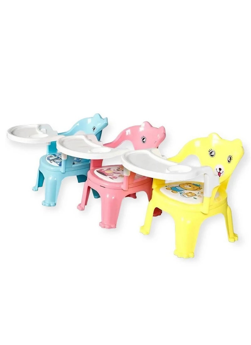 Baby Small Chair Feeding Chair with Detachable Food Tray Portable and Lightweight Booster Seat for Toddlers Easy to Carry Mini Chair with Cushioned Cartoon Seat and Back Support Comfortable Seat Feeding Chair Small Stool for Babies Toddlers 3+ Years - pzsku/Z9692CE2961A91E485189Z/45/_/1737796705/e951fb54-fb86-448a-a2f6-1d3cc79fc1b9